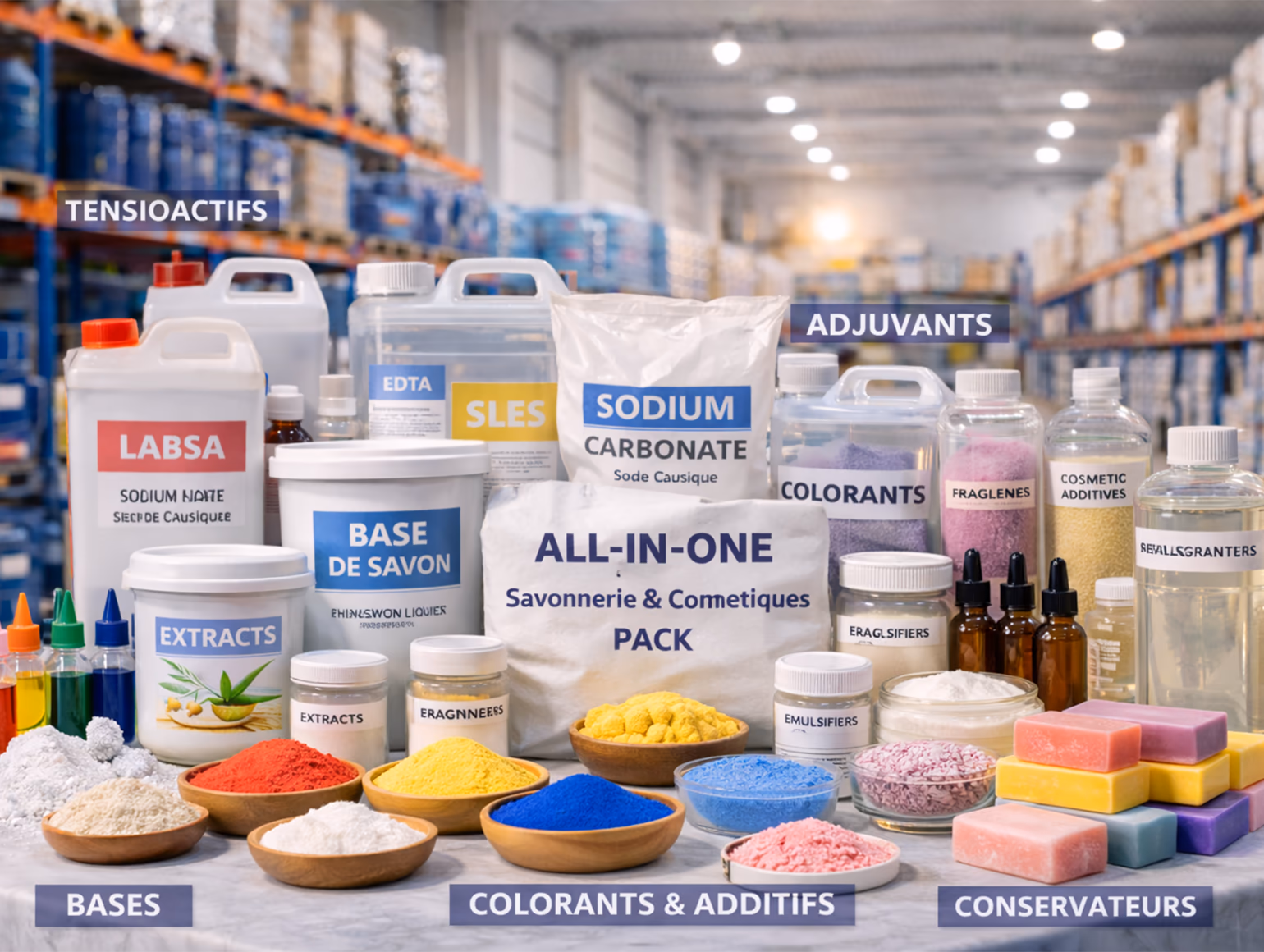 pack matiere premiere detergent